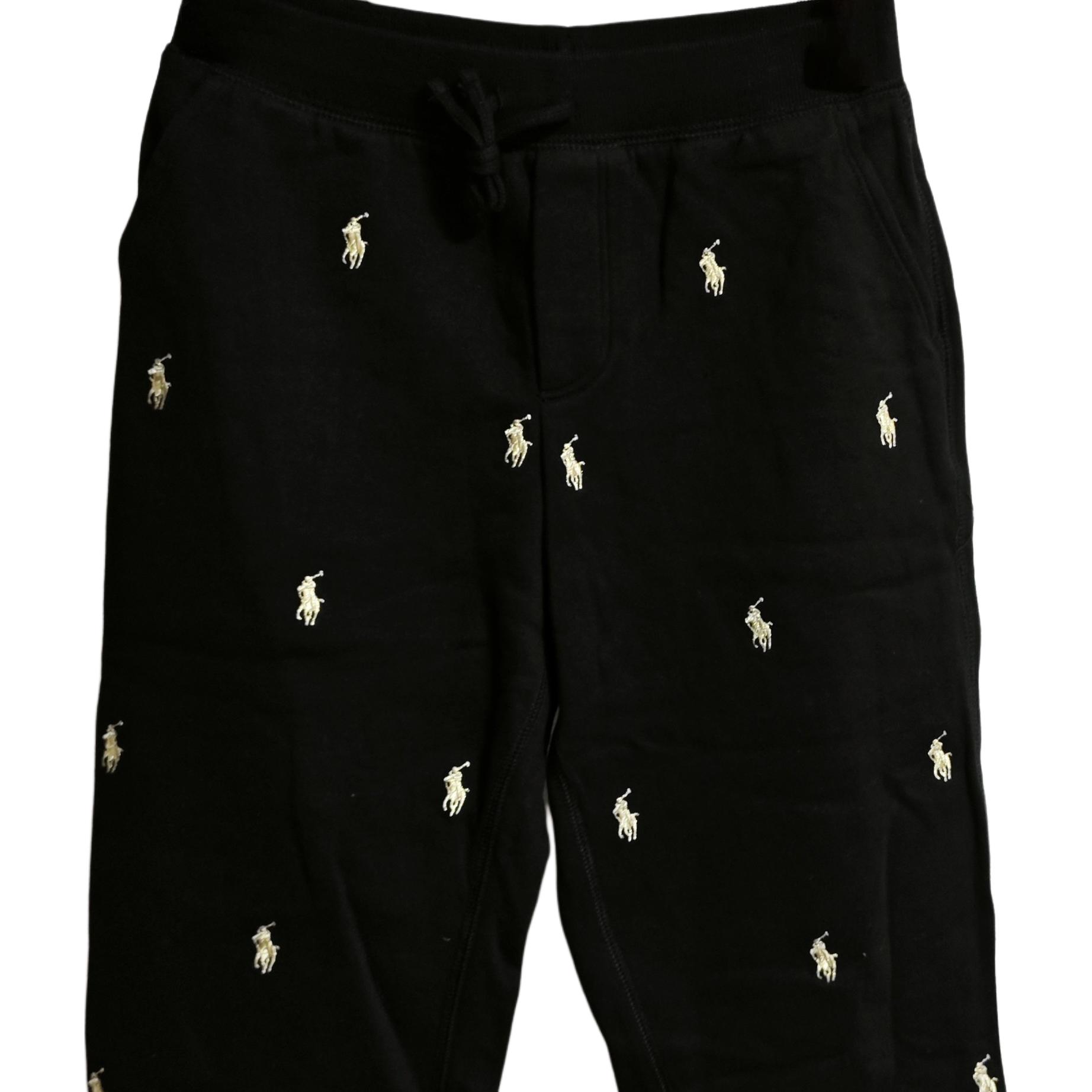 Детские вязаные спортивные штаны Polo Ralph Lauren, черный — фото 3