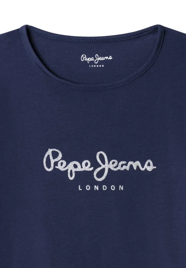 Футболка hana с блестящим принтом Pepe Jeans, Navy — фото 3