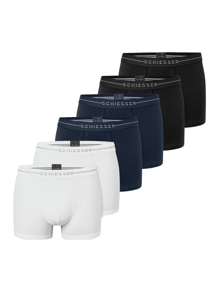 

Schiesser Ретро шорты/брюки из хлопка Flex черного/синего/белого цвета