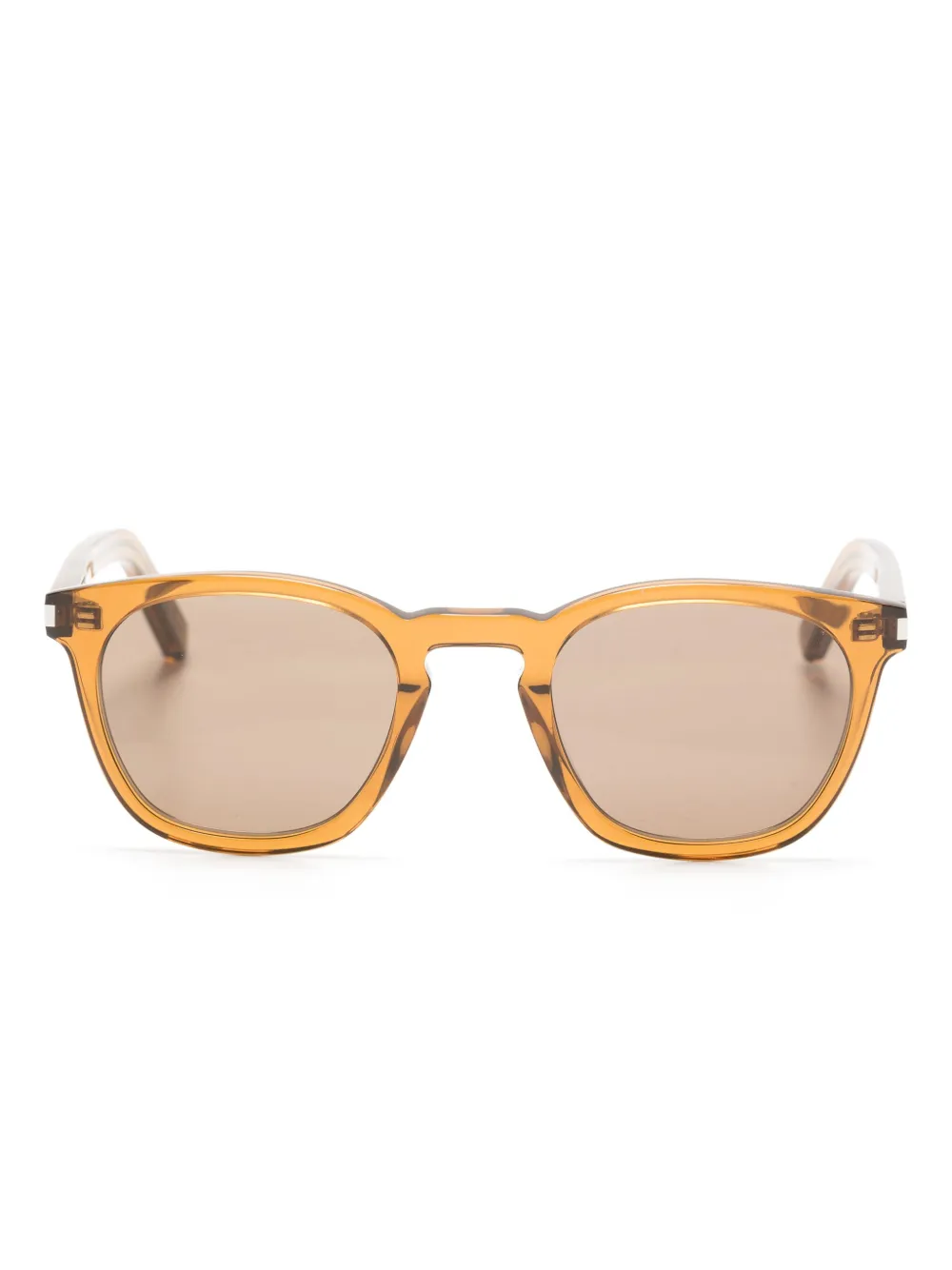 

Солнцезащитные очки в круглой оправе Saint Laurent Eyewear, коричневый