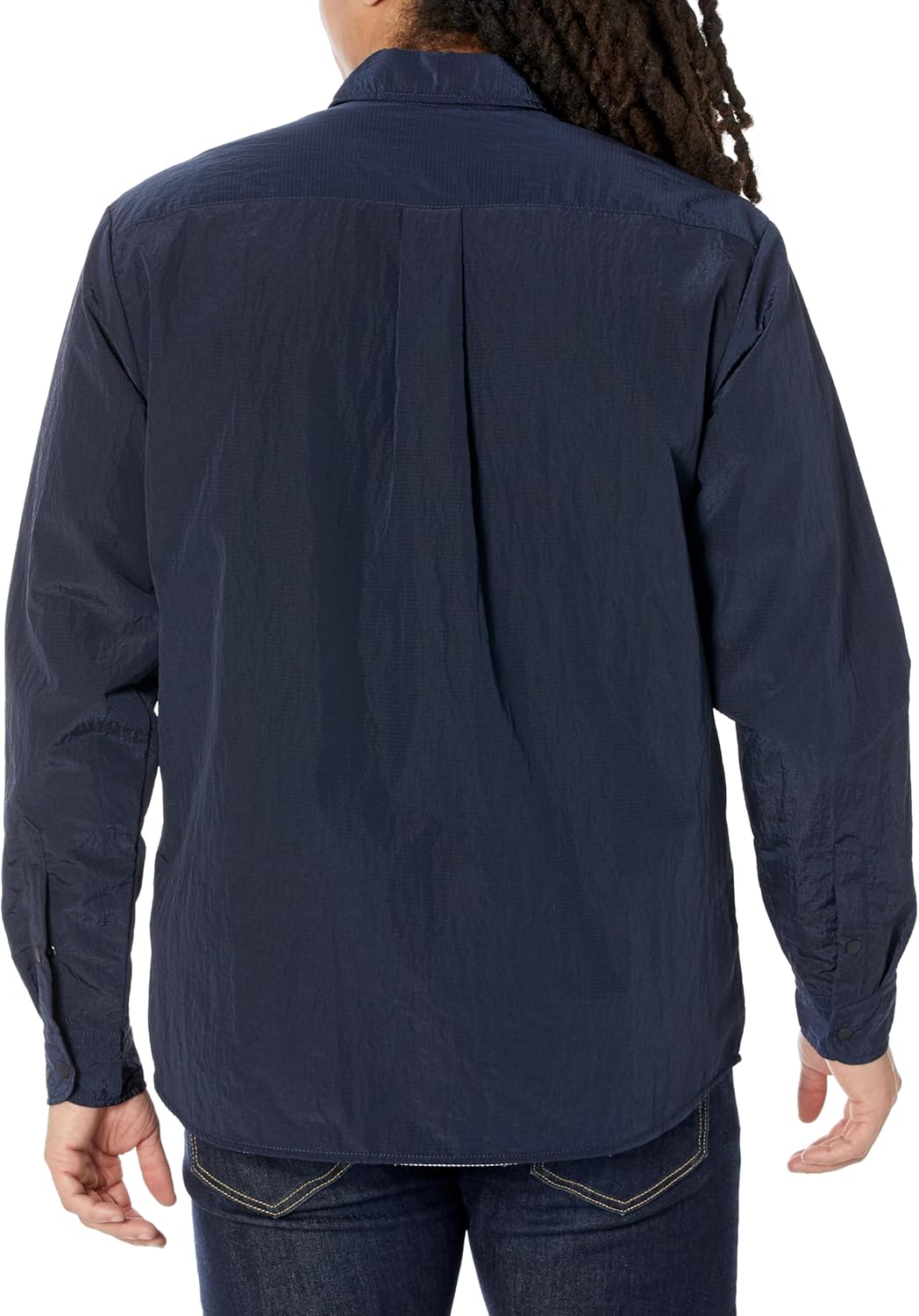 BOSS Мужская рубашка Kent Collar Nylon Relaxed Fit, Deep Navy Blue — фото 2