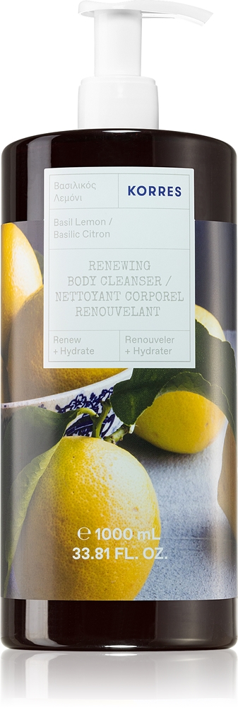 

Освежающий гель для душа с базиликом и лимоном Korres, 1000 мл