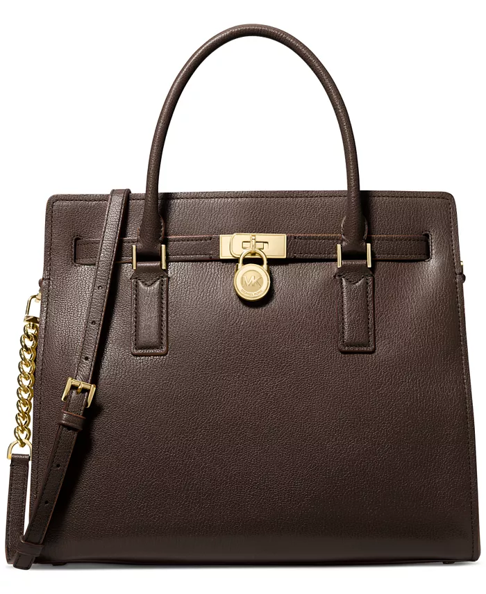 

Большая кожаная сумка Hamilton Michael Kors, коричневый