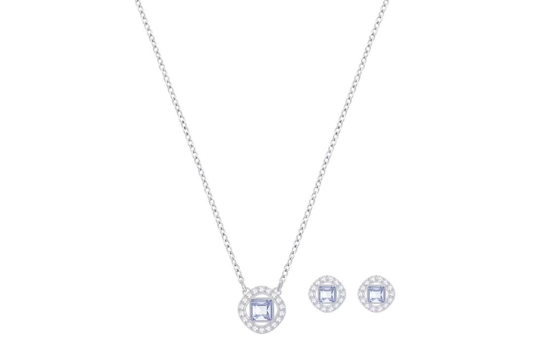 

Swarovski Ангельское колье с квадратным вырезом женское голубое