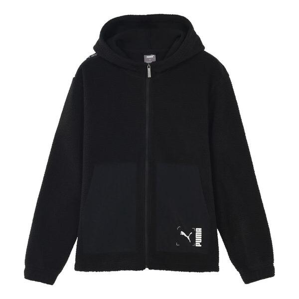 

Куртка lamb's wool zipper hooded jacket black Puma, черный