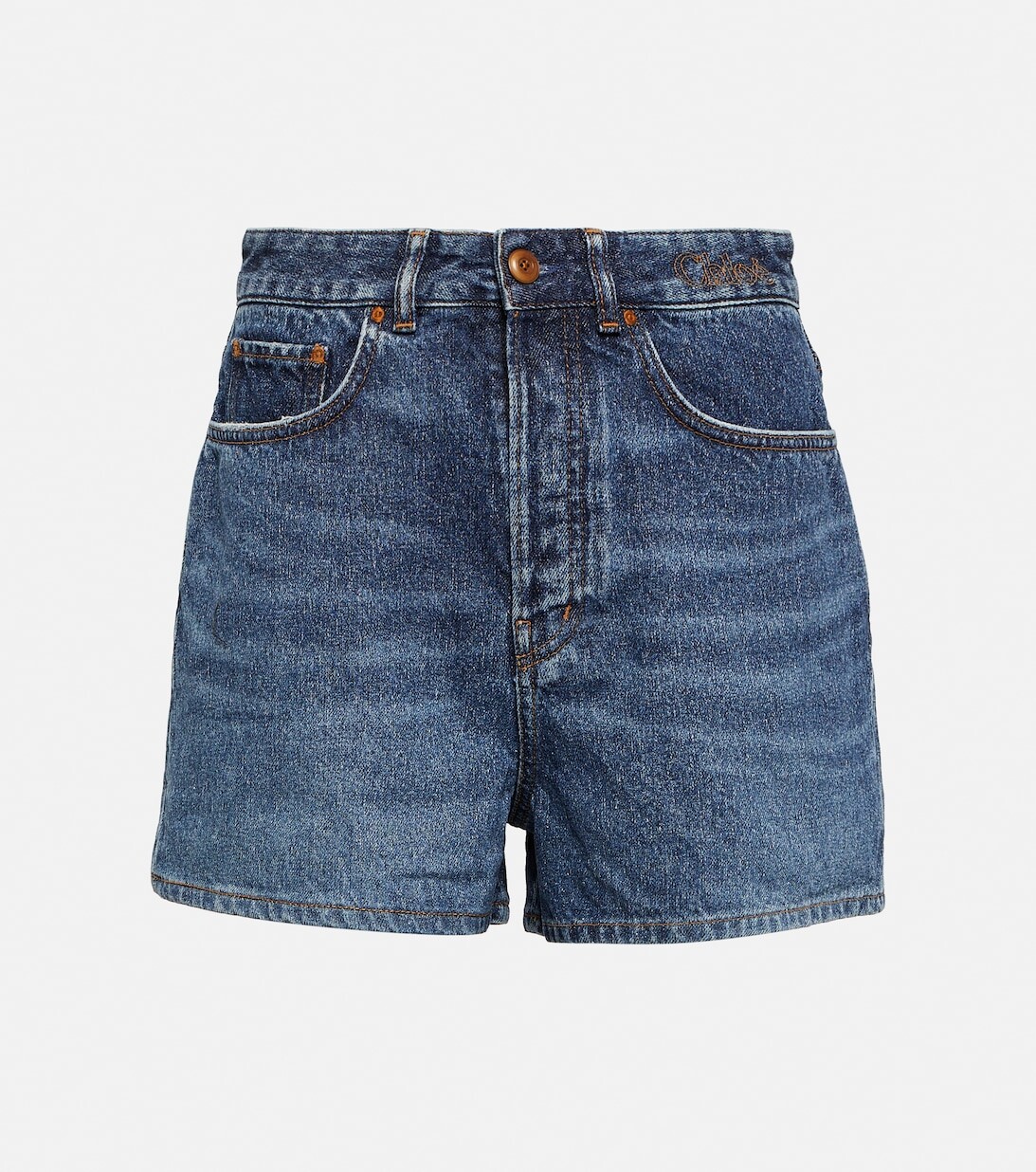 

Джинсовые шорты с высокой посадкой CHLOÉ, синий