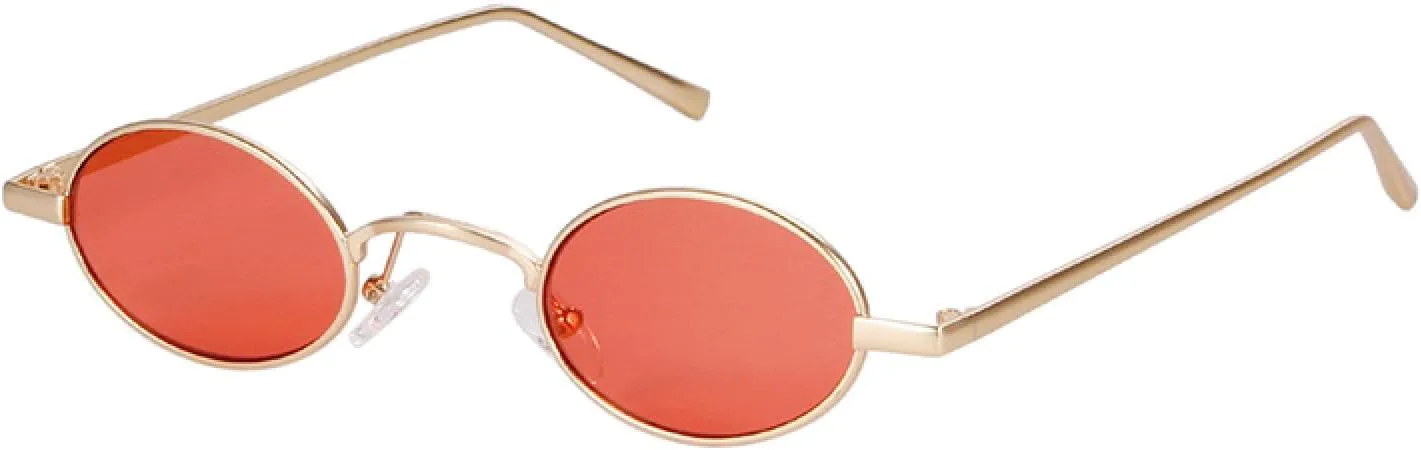 

Узкие овальные солнцезащитные очки в стиле стимпанк для женщин, винтажные маленькие очки в стиле стимпанк, золотистые крошечные солнцезащитные очки WNCKSQ, C2