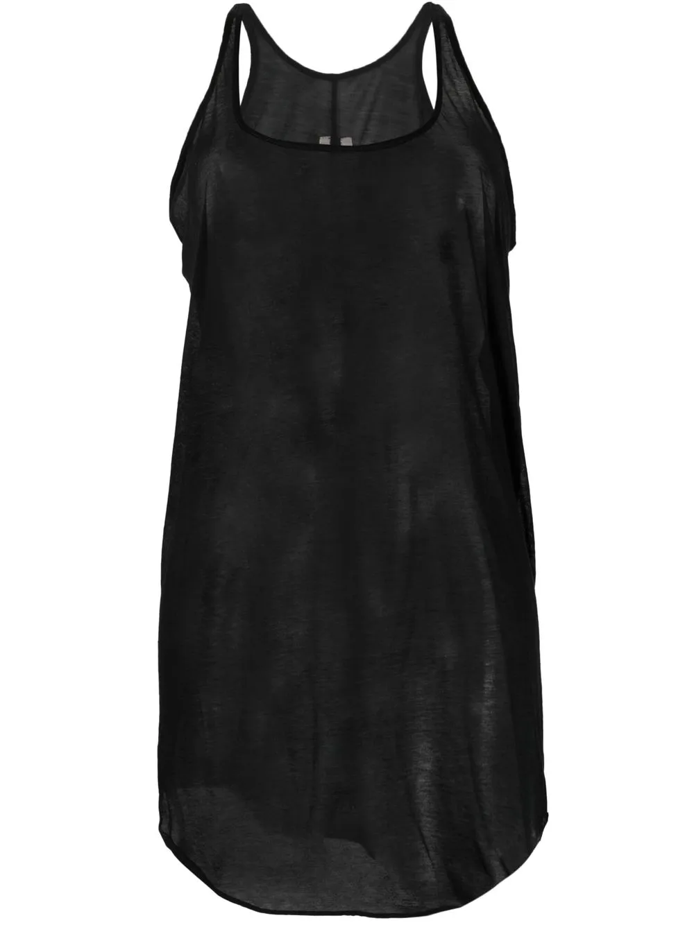 

Полупрозрачный топ без рукавов Rick Owens, черный