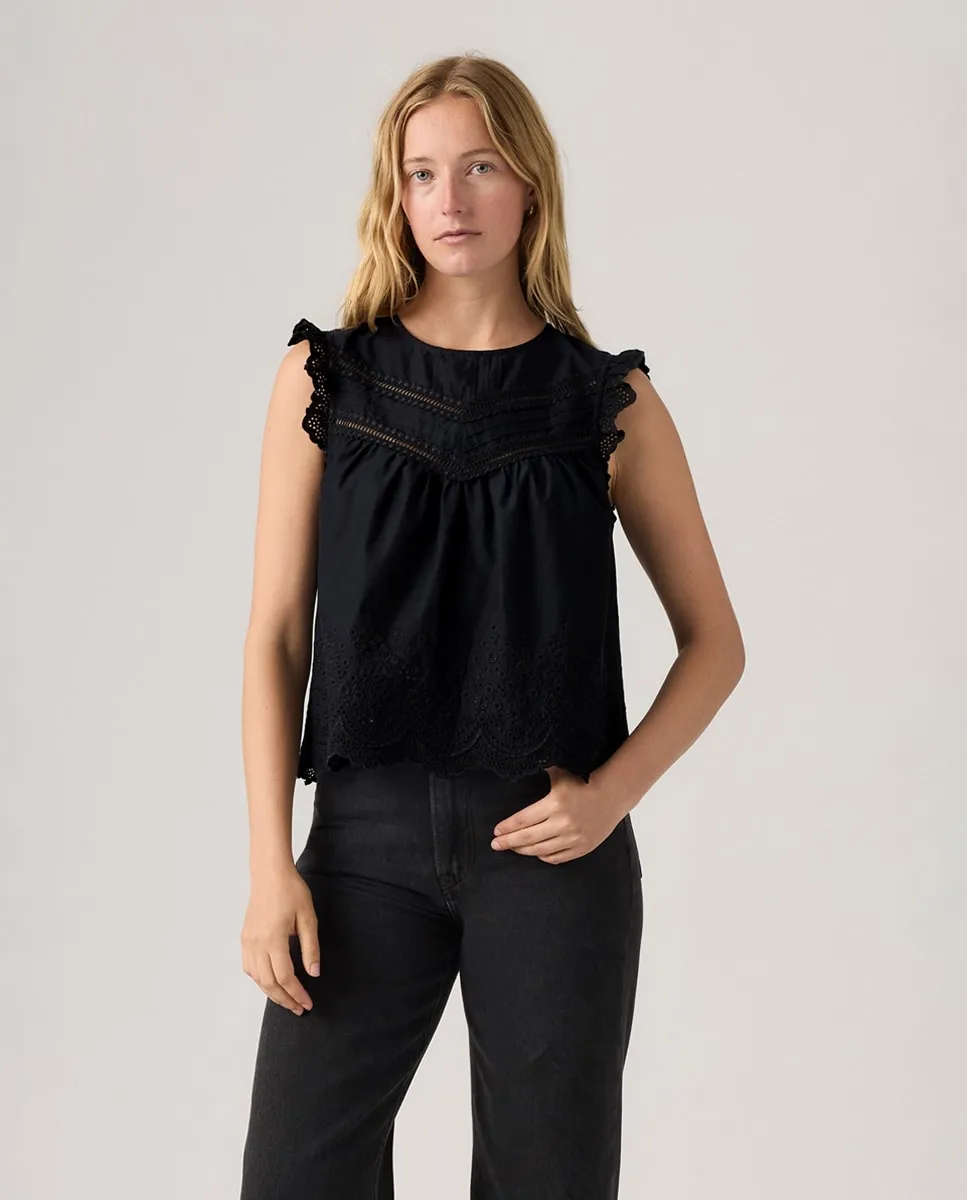 

Женская блуза с коротким рукавом Levi's, черный