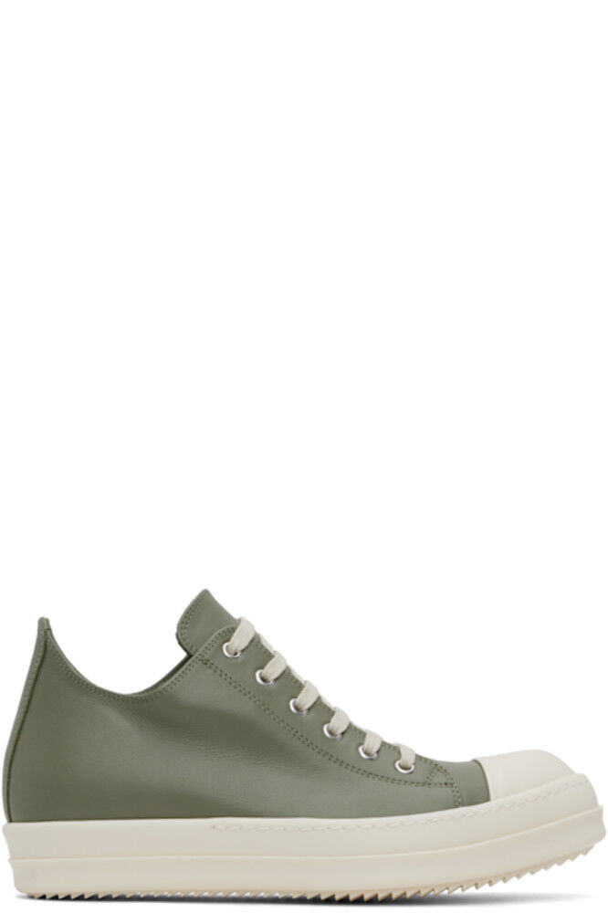

Зеленые голливудские низкие кеды Rick Owens