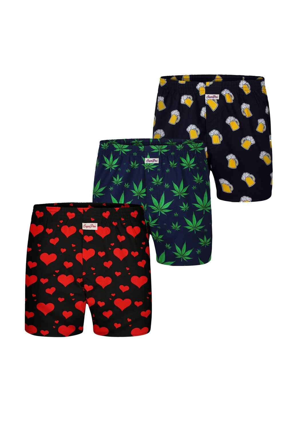 

Комбинированный принт с боксерским мотивом Sugar Pine, цвет Herzen, Bier, Hanf