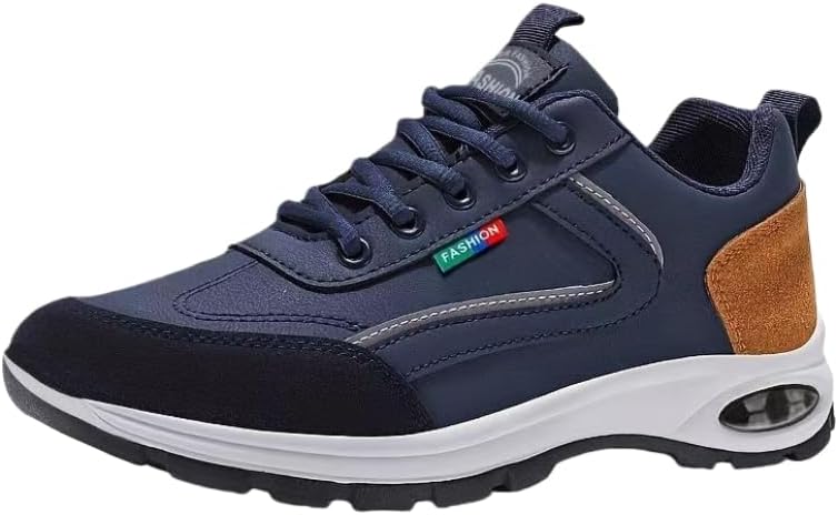 

Мужские модные спортивные туфли - кеды на плоской подошве с шнуровкой и круглым носком - удобные и легкие. Подходят для всех сезонов, а также для работы Hoalox, синий