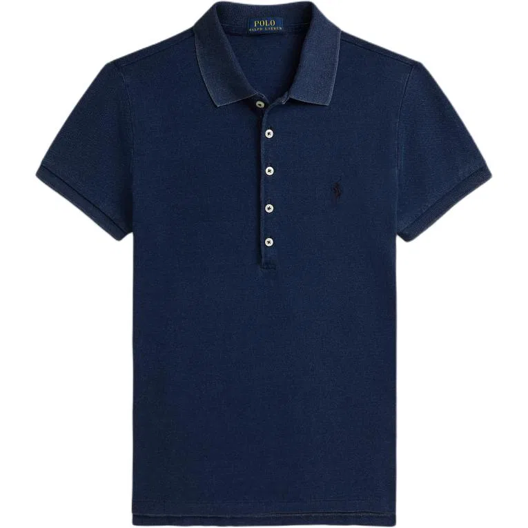 Поло женское приталенное Polo Ralph Lauren темно-синий