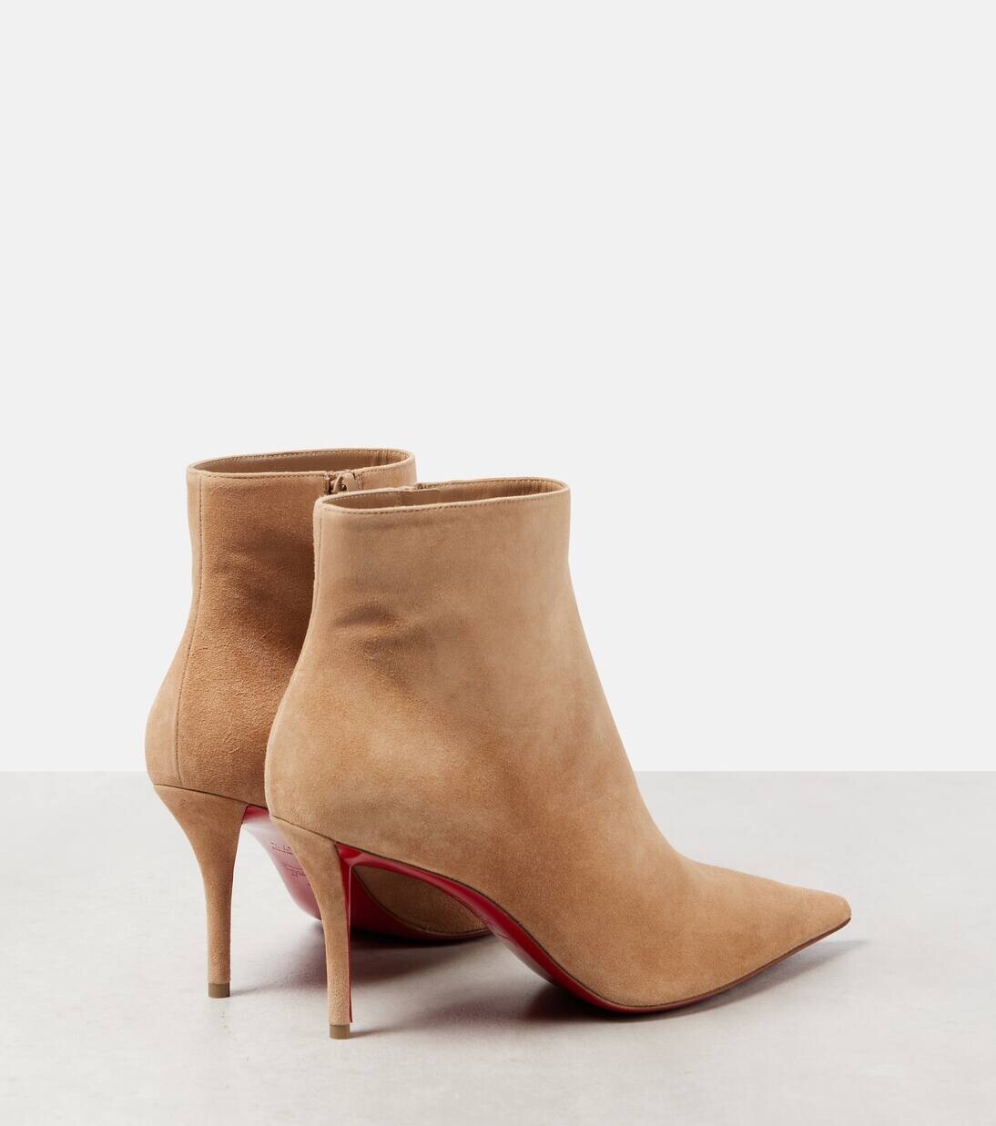 Ботильоны из замши So Apostropha 80 Christian Louboutin, цвет lionne — фото 2
