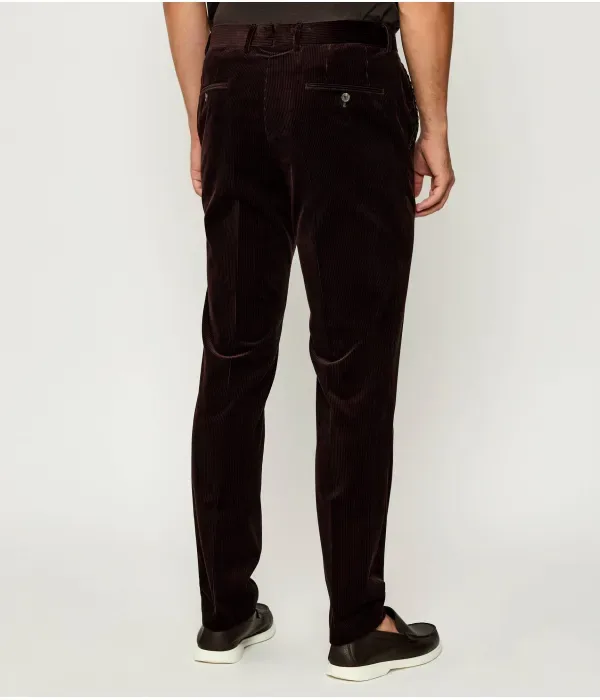 Вельветовые брюки SB-SUIT-Trous-252_DB regular fit Boss, коричневый — фото 4