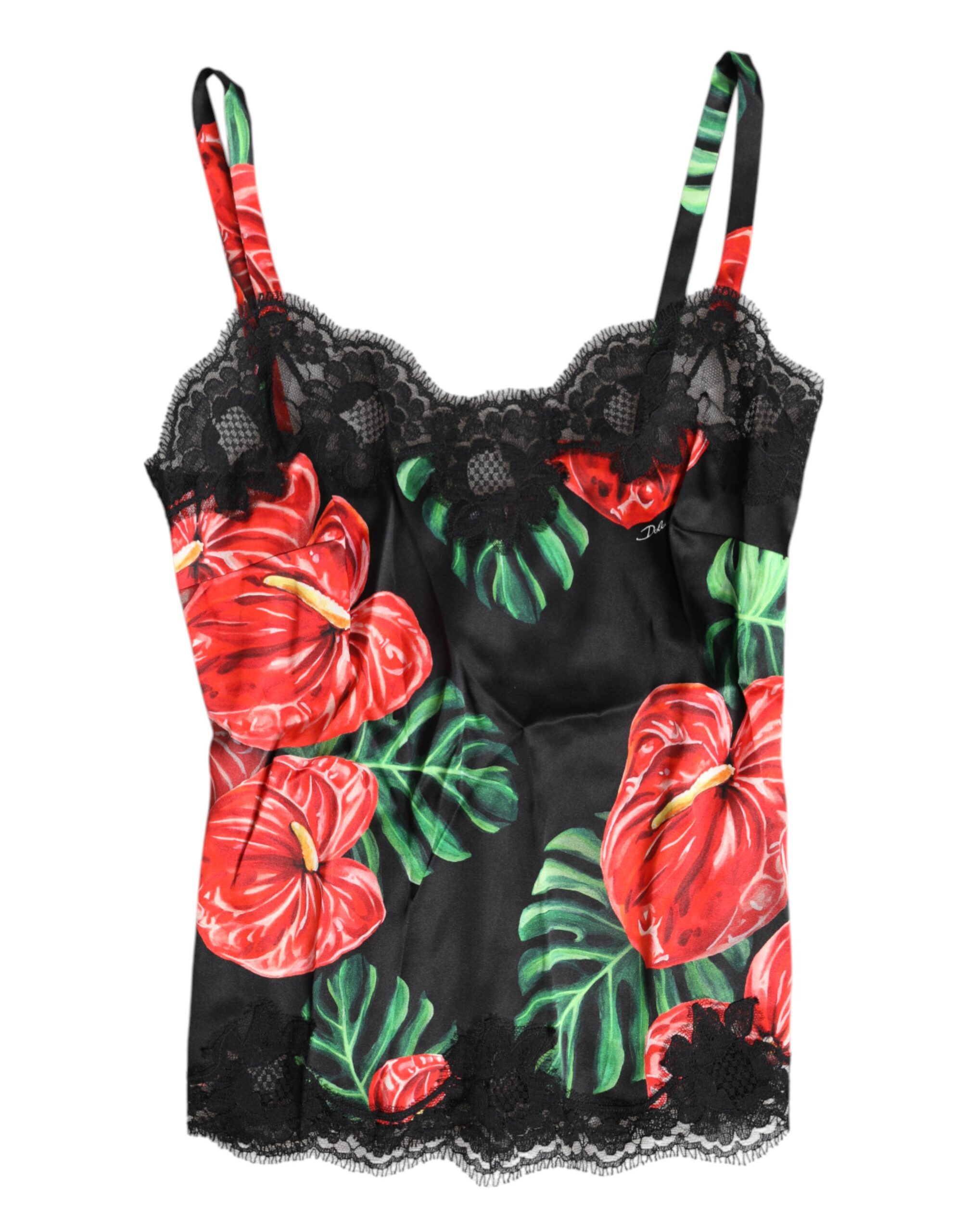 Нижнее белье из разноцветного шелка с цветочным принтом Dolce & Gabbana, мультиколор
