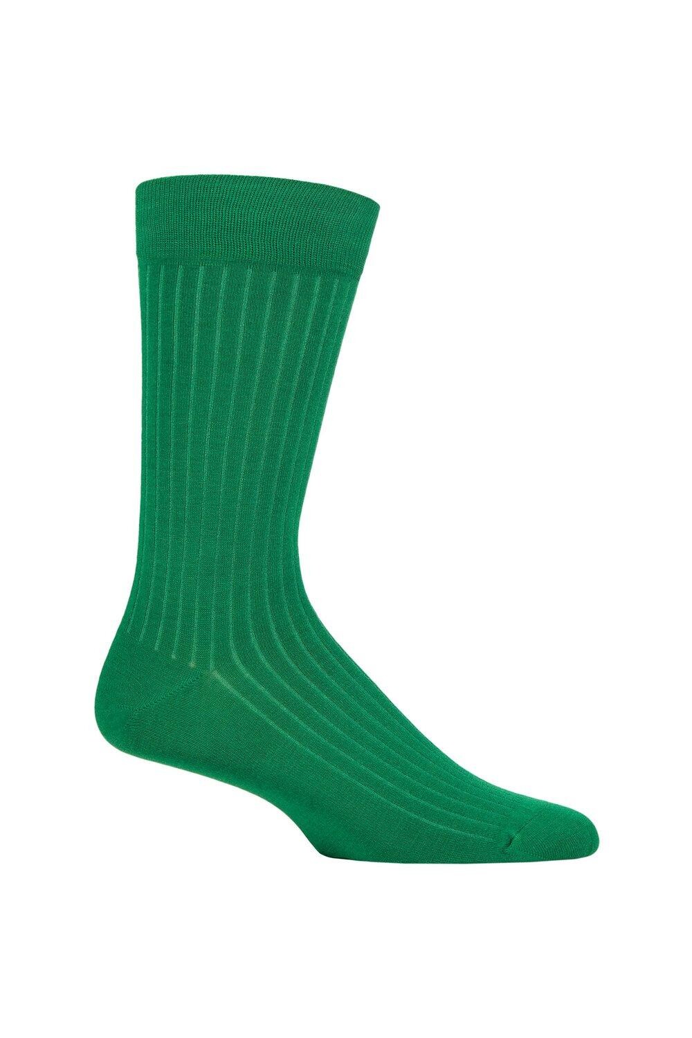 

1 пара роскошных бамбуковых носков в тонкую рубчику SOCKSHOP of London, зеленый