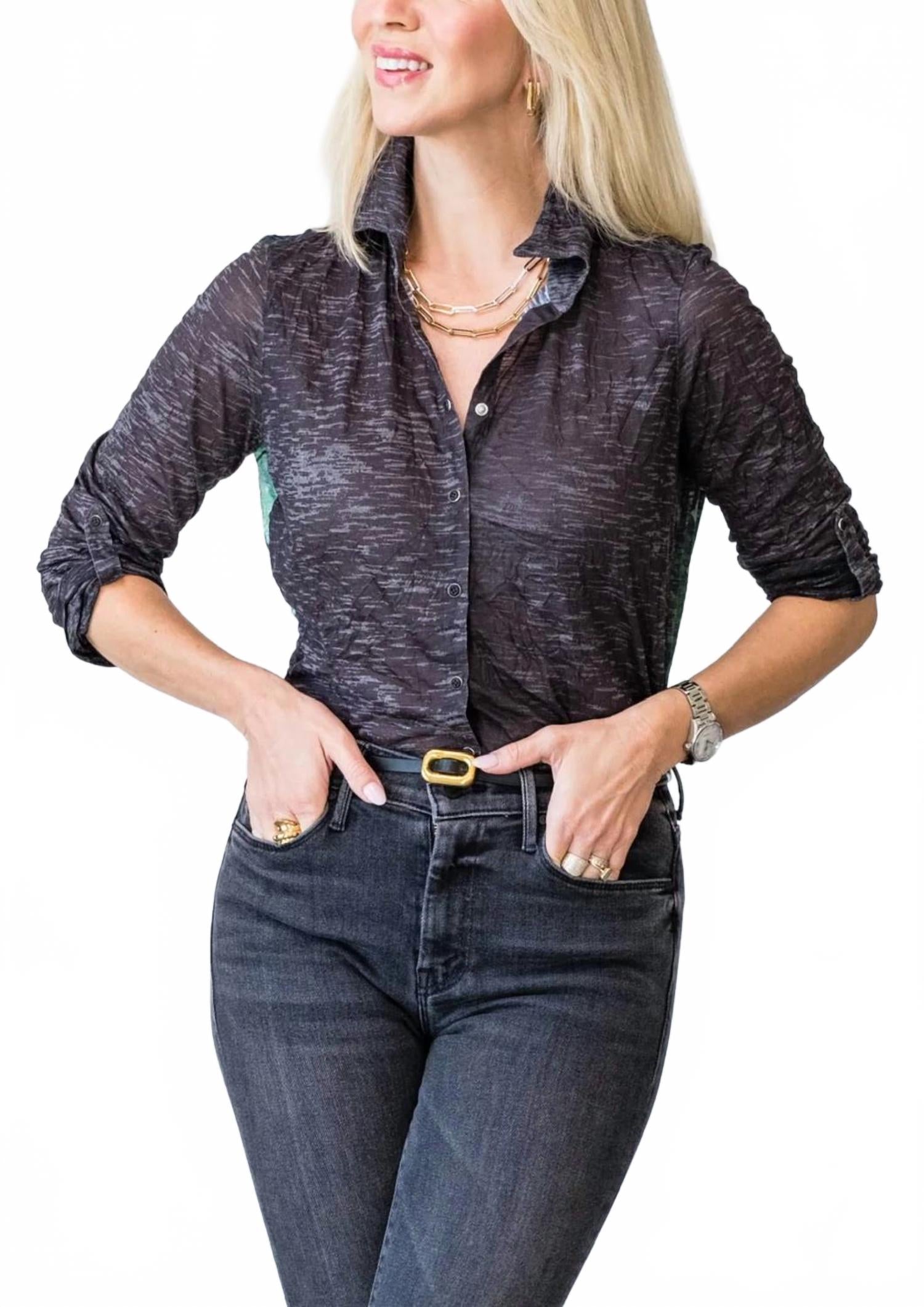 

Свернуть помятую рубашку в тигровом цвете David Cline, tiger