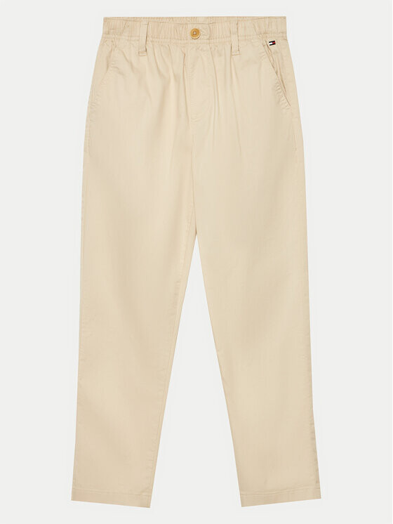 

Брюки из ткани regular fit Tommy Hilfiger, бежевый