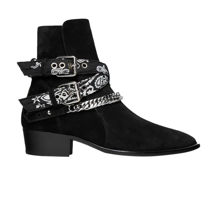 

Ботинки Amiri Bandana Buckle Boot, черный