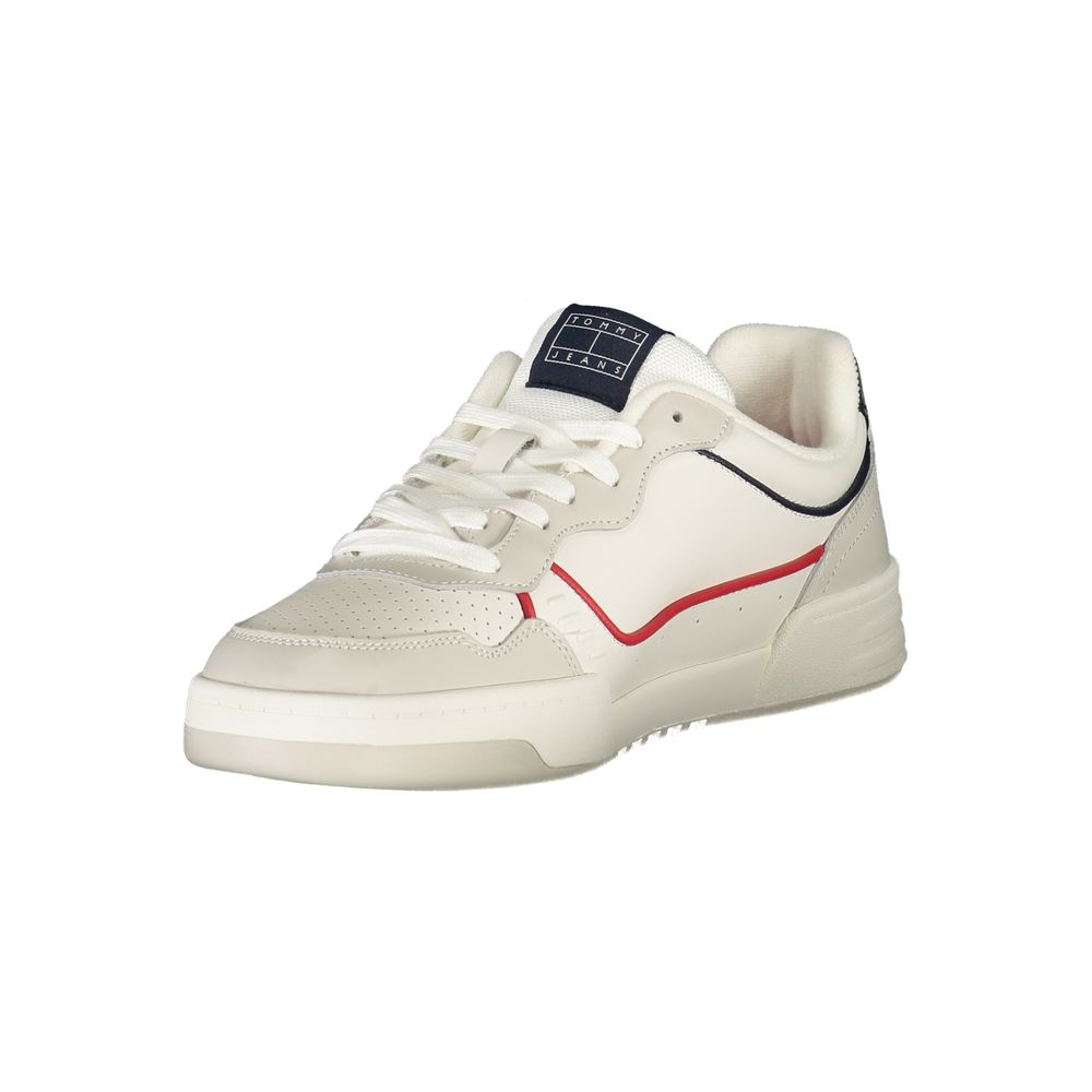 Белые кожаные мужские кроссовки Tommy Hilfiger, белый — фото 3