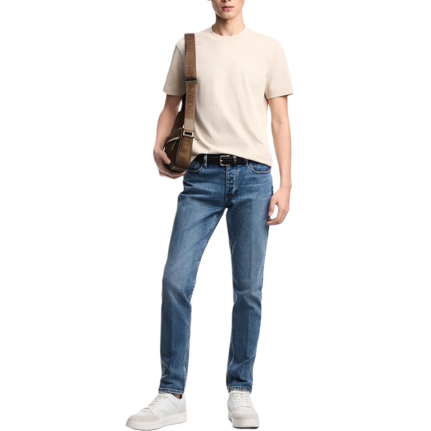 Футболка мужская SS26 EMPORIO ARMANI, Beige — фото 4