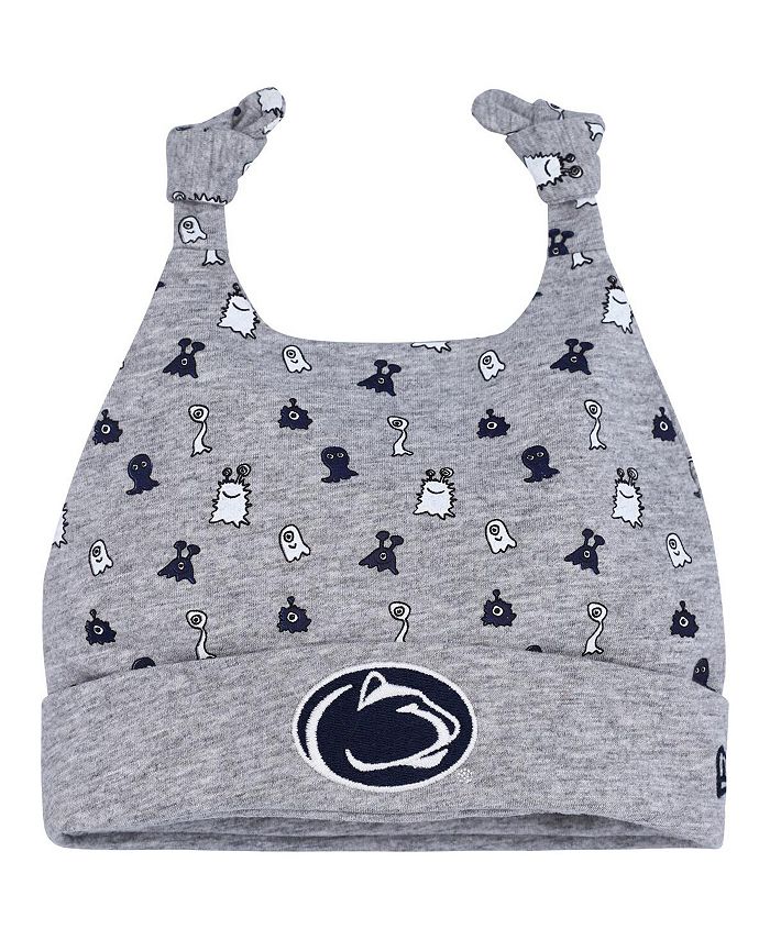 

Вязаная шапка Nittany Lions Critter с манжетами для новорожденных Heather Grey Penn State Nittany Lions Critter New Era, серый