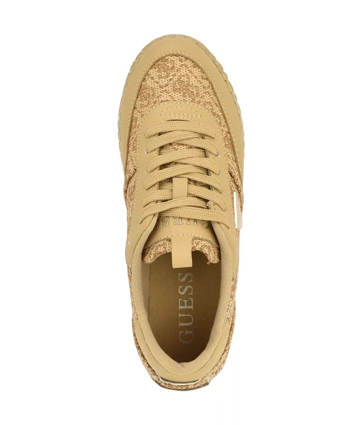 Женские эспадрильи Stefen на шнуровке с платформой GUESS, золотой — фото 4