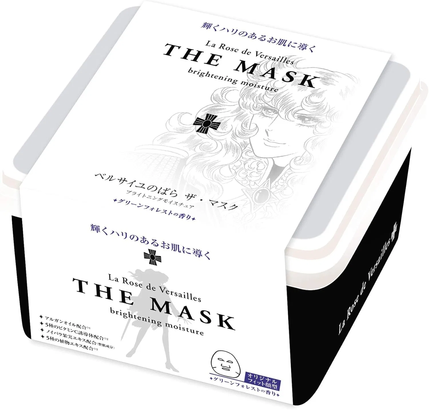 Маска для лица The Rose of Versailles Brightening Moisture, 32 шт, зеленый лесной аромат