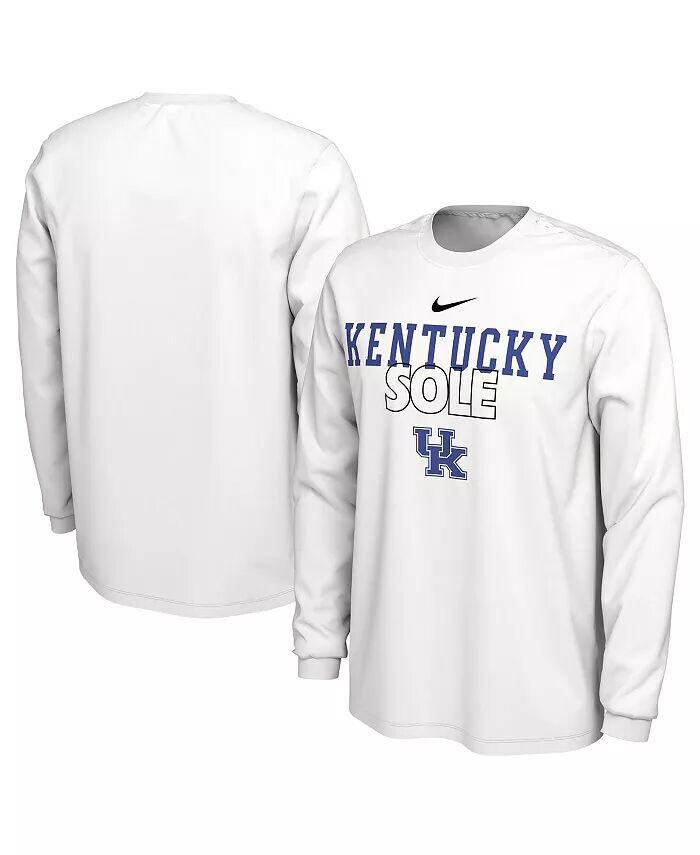 

Мужская белая футболка с длинным рукавом Kentucky Wildcats On Court Nike