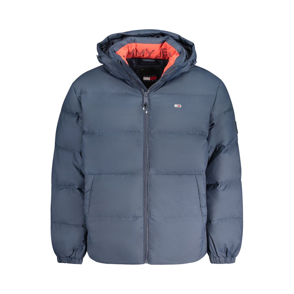 Синяя мужская куртка из полиэстера Tommy Hilfiger