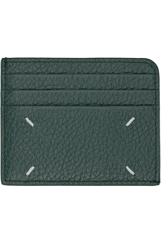 

Maison Margiela Зеленый держатель для карт с четырьмя стежками