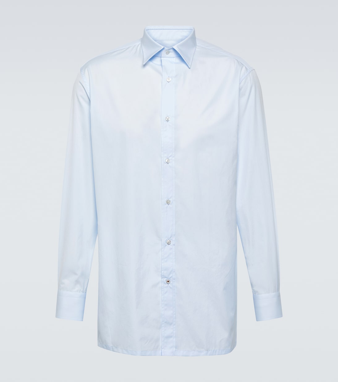 

Хлопковая поплиновая рубашка Oxford Loro Piana, To Be Defined