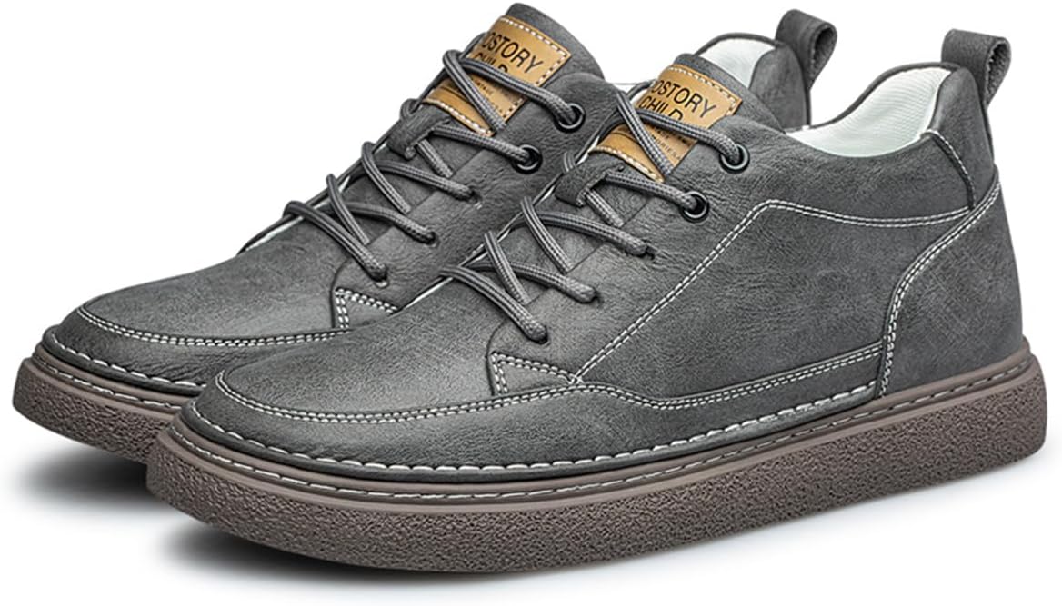 

Мужские повседневные туфли для делового и повседневного стиля, с эффектом увеличения роста, модные кроссовки для отдыха, легкие и удобные обувь для ходьбы Ygceeia, серый