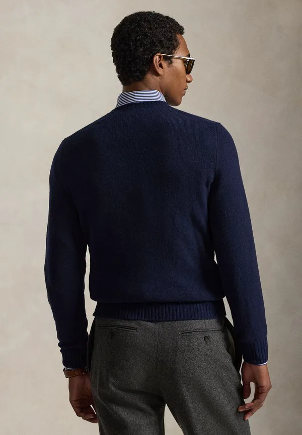 Свитер с круглым вырезом из шерсти и кашемира Polo Ralph Lauren, Hunter Navy — фото 3