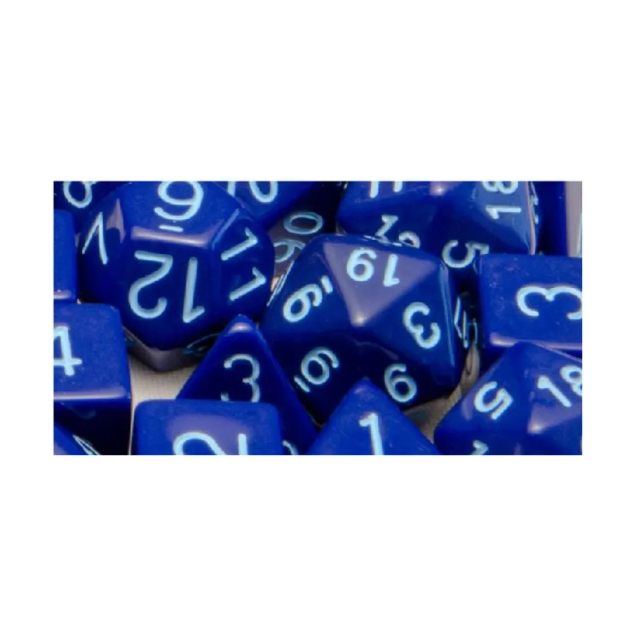 

Набор Poly — непрозрачный темно-синий со светло-голубым (15), Game Dice - Opaque (Role 4 Initiative)
