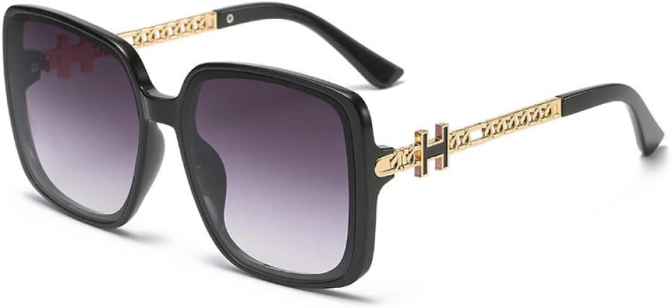 

MUTYNE Fashion большие оправы персонализированные заклепки европейские и американские модные солнцезащитные очки цепочка на дужке уличная фотография чехол для лица, C4