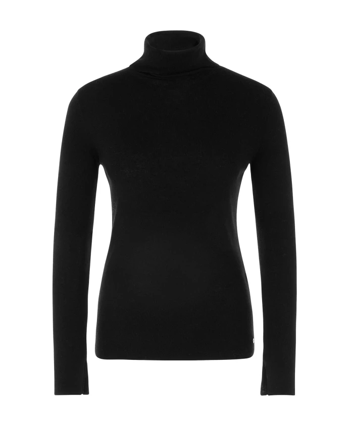 

Кашемировый свитер с высоким воротником Marc Cain, черный