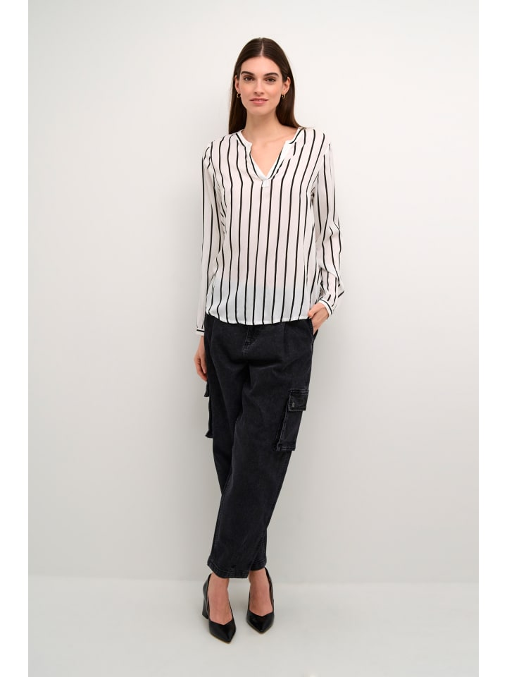

Блузка Kaffe, цвет chalk/black stripe