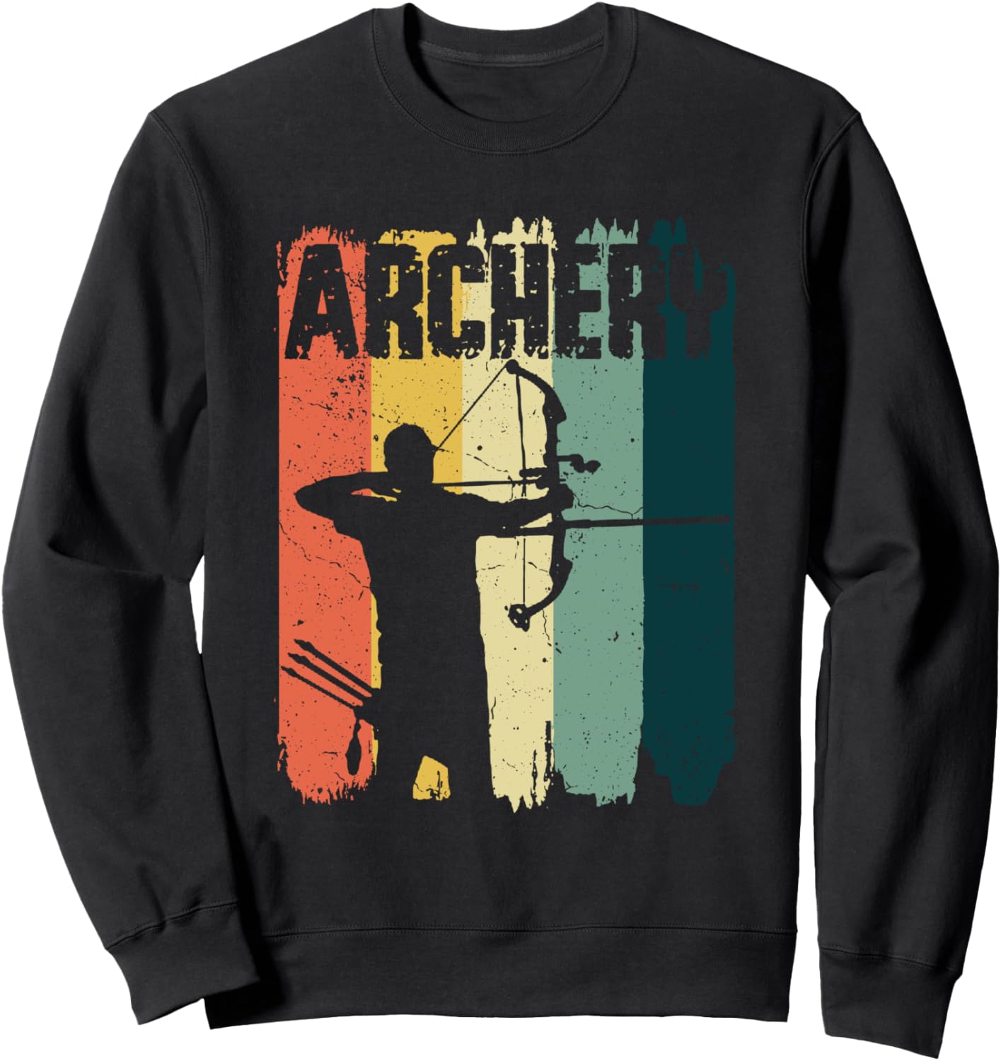 

Спортивная толстовка в стиле ретро с изображением лука и стрел для стрельбы из лука Retro Vintage Sport Clothing Co., черный