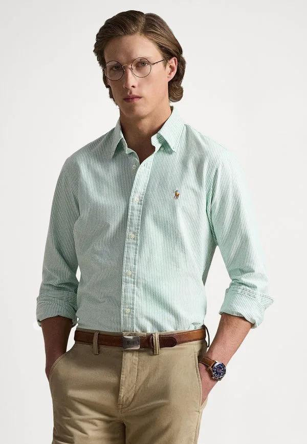 Рубашка-Оксфорд в полоску, сшитая на заказ. Polo Ralph Lauren, Cruise Green/White
