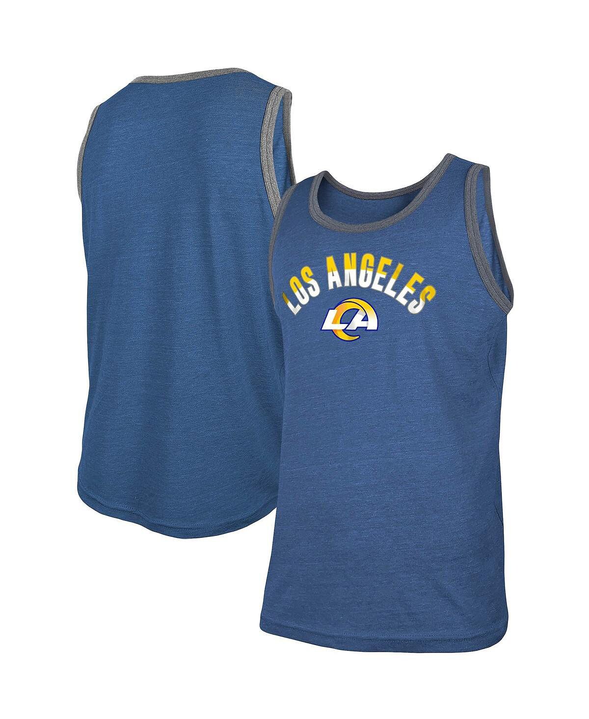 

Мужская майка с принтом Royal Los Angeles Rams Ringer Tri-Blend New Era