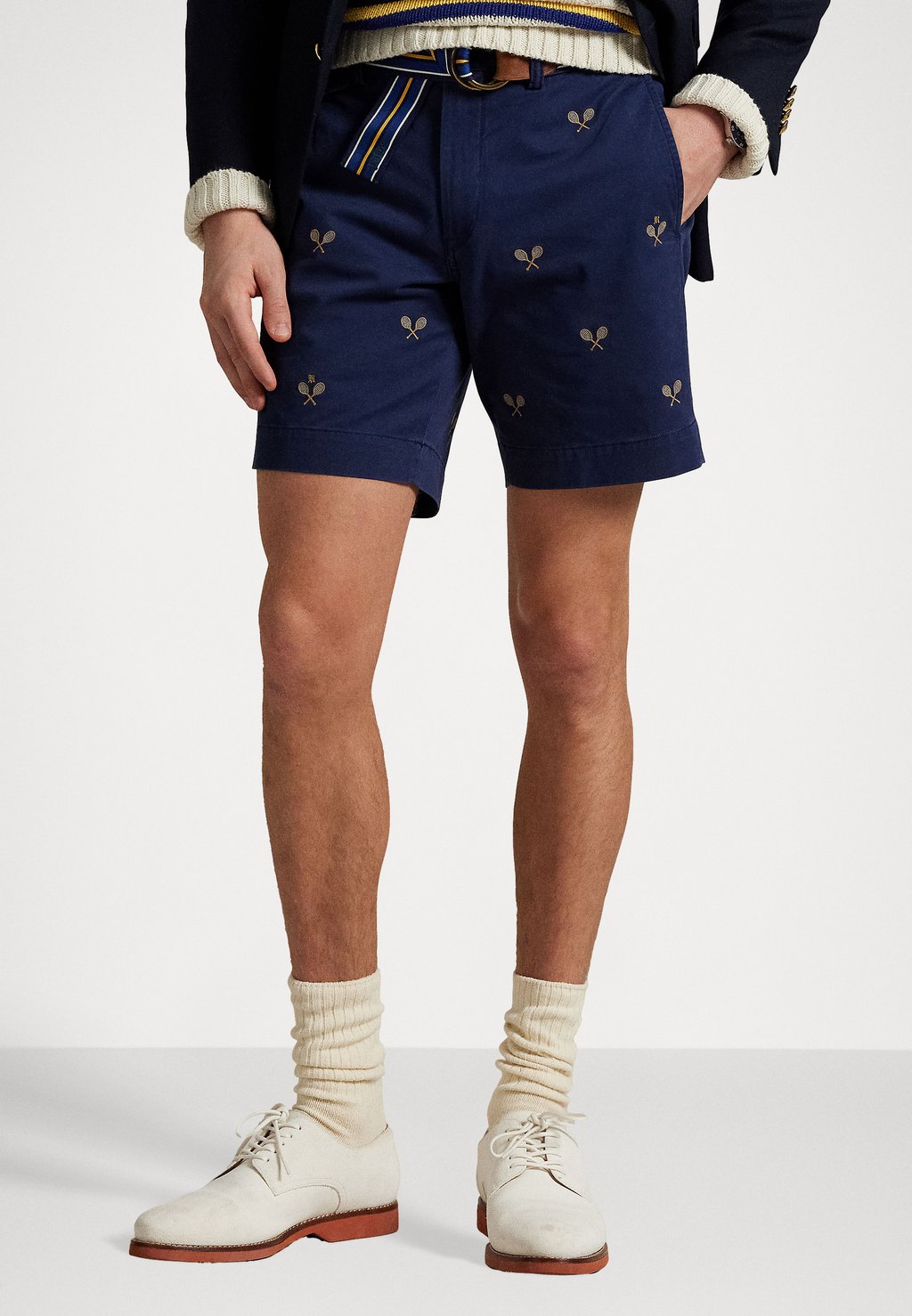 

Шорты STRAIGHT EMBROIDERED CHINO SHORT Polo Ralph Lauren, темно-синий