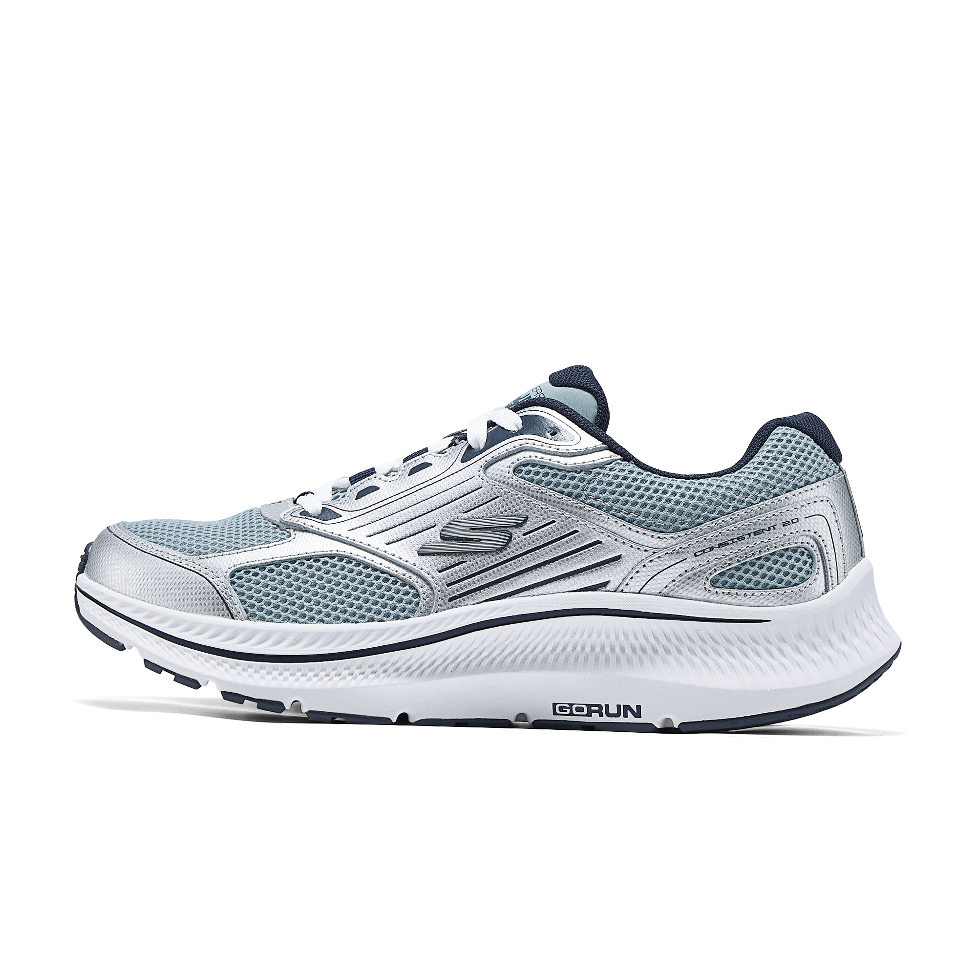 

Мужские кроссовки с низким верхом, цвет серебристый Skechers, Silver