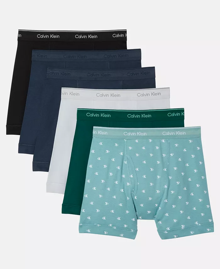

Мужские классические хлопковые боксеры-бриджи 5+1 бонусный набор Calvin Klein, коричневый