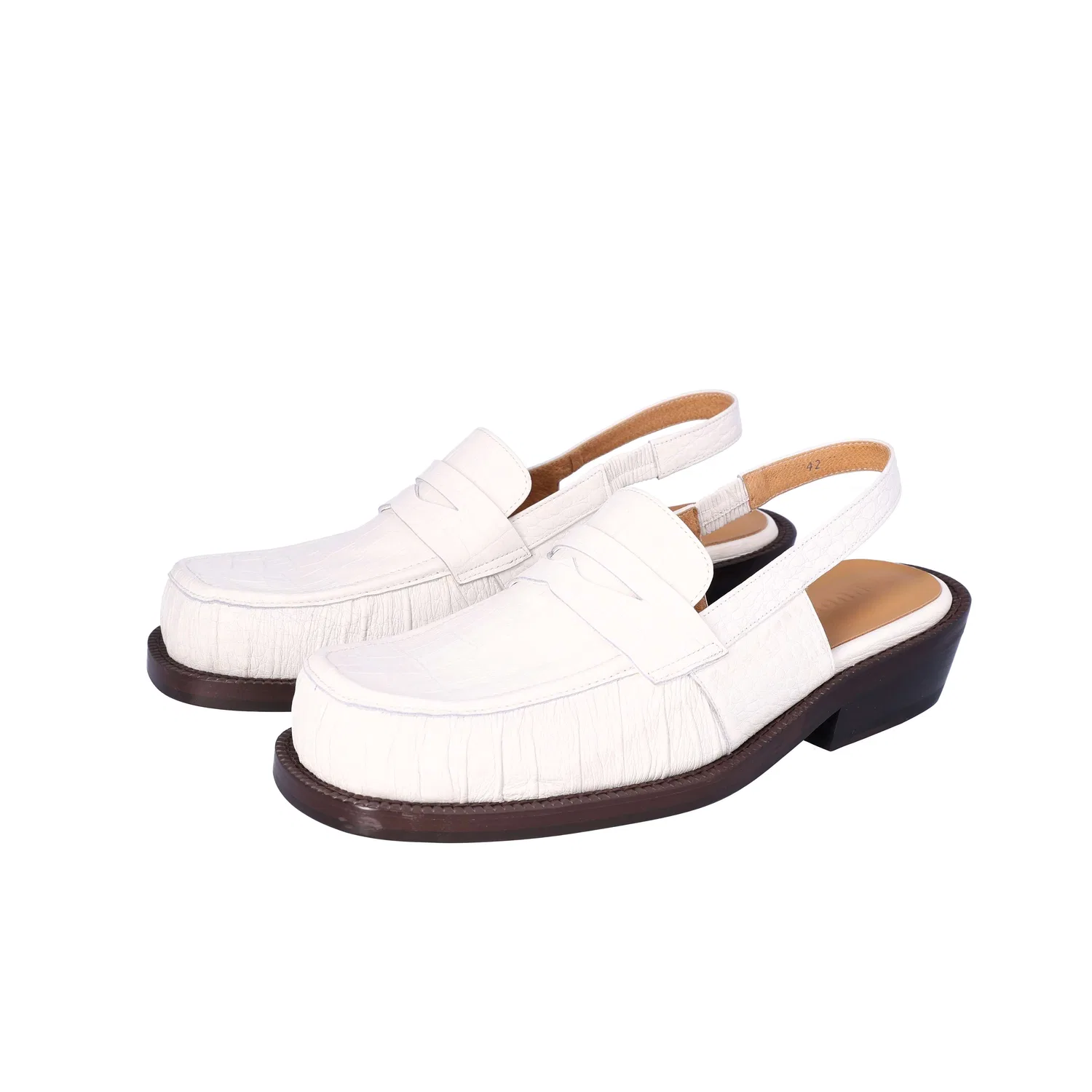 Мужские белые мюли-лоферы Nuosmiq Arc Sling-Back — фото 2