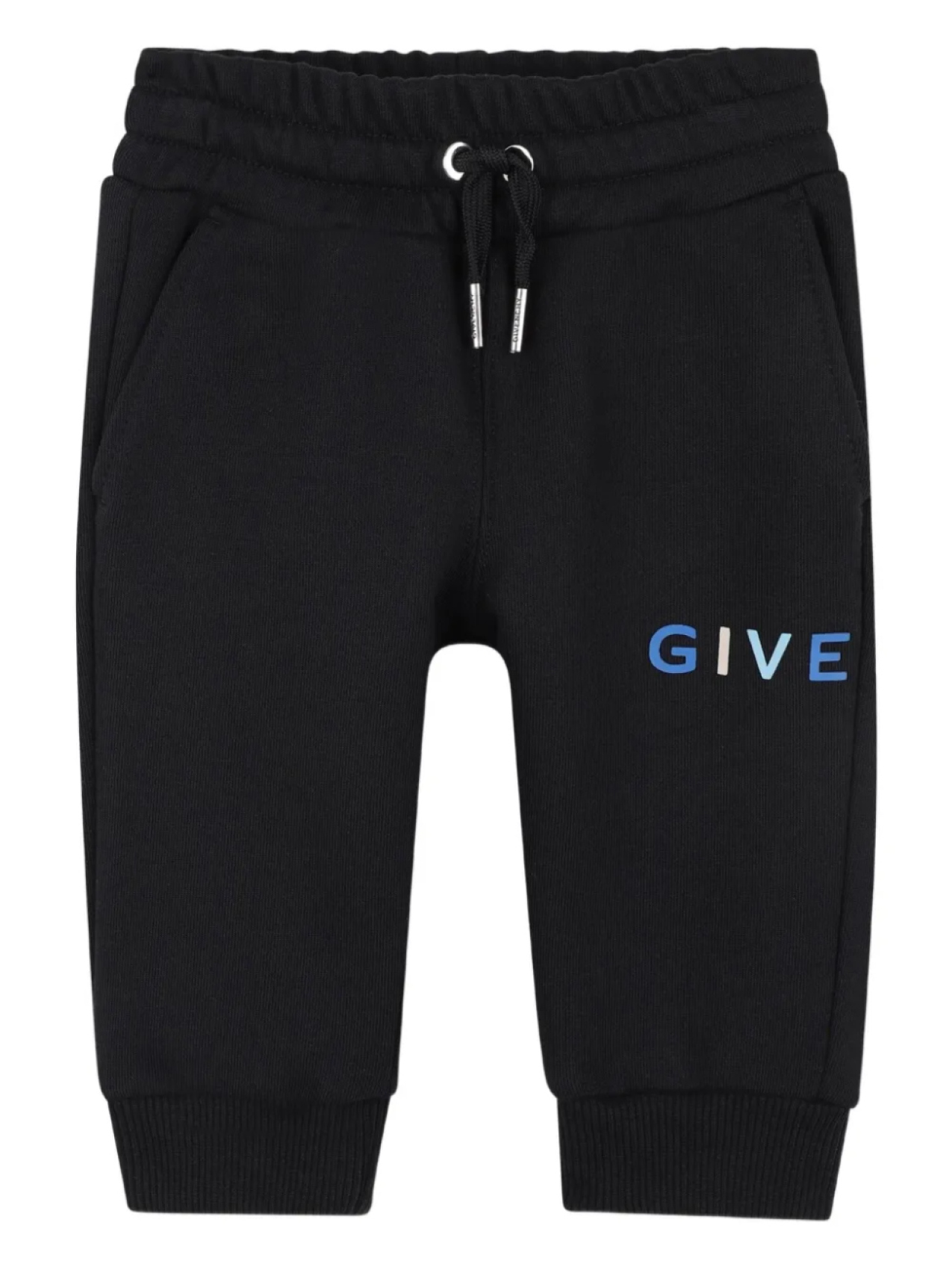

Givenchy Kids брюки с кулиской и логотипом, черный