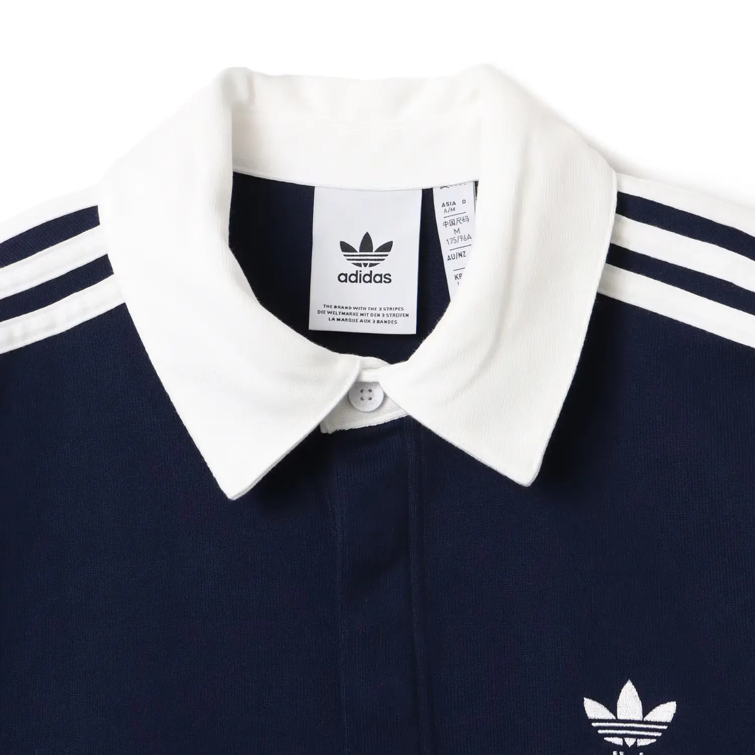 Adicolor Rugby SS25 поло для мужчин Adidas Originals, индиго/белый — фото 4