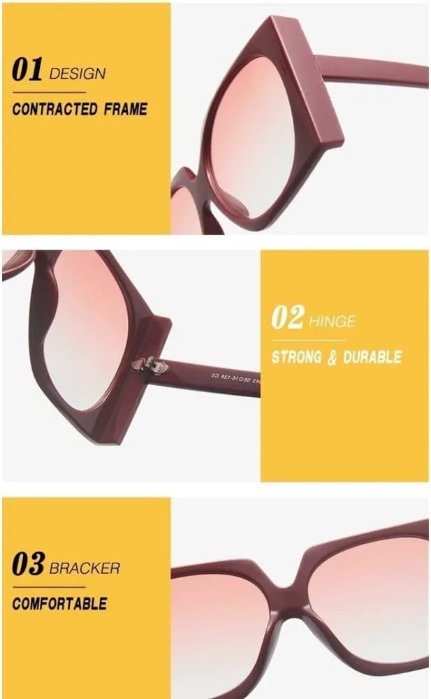 

Винтажные солнцезащитные очки большого размера для женщин, градиентные, черно-коричневые, женские, с защитой от УФ-излучения UV400, мужские очки LANGSER, 7