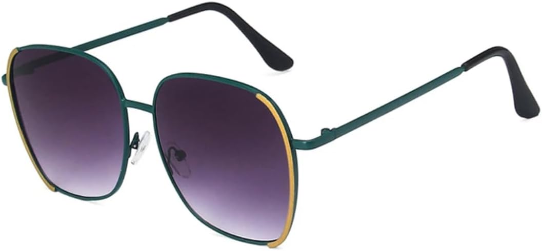 

Солнцезащитные очки с защитой UV400 | Увеличенная металлическая оправа, цветные линзы | Для женщин и мужчин, для занятий спортом на открытом воздухе и вождения DSVIGF, Green Gray